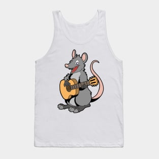 Comic opossum playing guitar Tank Top